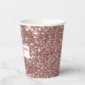 フェイクバラ金ゴールドグリッターテクスチャルック&カスタム文字 紙コップ (左)