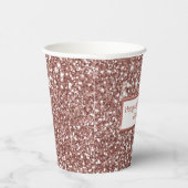 フェイクバラ金ゴールドグリッターテクスチャルック&カスタム文字 紙コップ (右)
