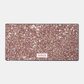 フェイクバラ金ゴールドグリッターテクスチャルック&名前をカスタムする デスクマット (正面)