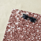 フェイクバラ金ゴールドグリッターテクスチャルック&名前をカスタムする ビーチタオル (インサイチュ)