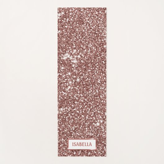 フェイクバラ金ゴールドグリッターテクスチャルック&名前をカスタムする ヨガマット (正面)