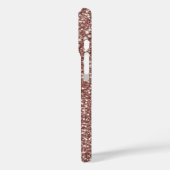 フェイクバラ金ゴールドグリッターテクスチャルック&名前をカスタムする Case-Mate iPhoneケース (裏面 / 左)