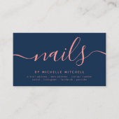 フェイクバラ金ゴールドグリッターネイリスト海軍  名刺 (正面)