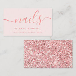 フェイクバラ金ゴールドグリッターネイリスト赤面 名刺