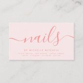 フェイクバラ金ゴールドグリッターネイリスト赤面  名刺 (正面)