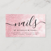 フェイクバラ金ゴールドグリッターマーブル爪、 ネイル赤面ブラック 名刺 (正面)