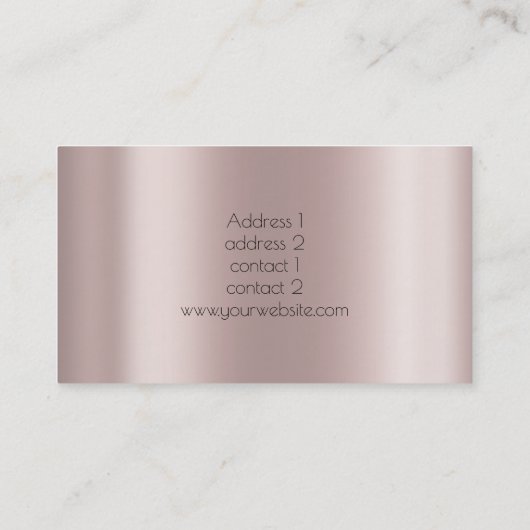 フェイクバラ金ゴールドグリッターメイクアップアーティスト 名刺 (裏面)