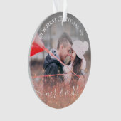 フェイクバラ金ゴールドグリッター氏ミセス·カスタム オーナメント (正面)