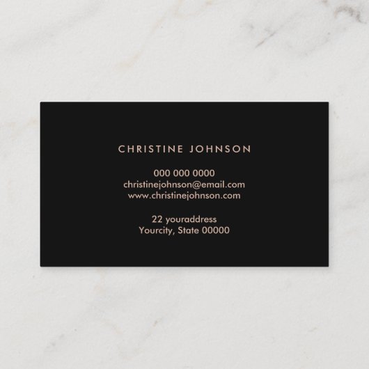 フェイクバラ金ゴールドグリッター貝殻 名刺 (裏面)