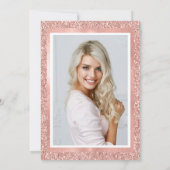 フェイクバラ金ゴールドグリッター|卒業パーティーの写真 招待状 (裏面)