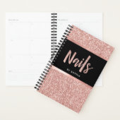 フェイクバラ金ゴールドグリッター |爪、 ネイル プランナー手帳 (ディスプレー)