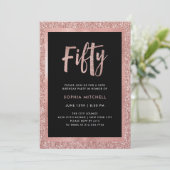 フェイクバラ金ゴールドグリッター |第50回バースデーパーティー 招待状 (スタンド正面)