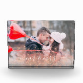 フェイクバラ金ゴールドグリッターMr.&ミセス・カスタム フォトブロック (正面)