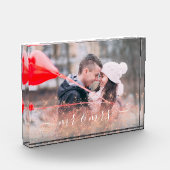 フェイクバラ金ゴールドグリッターMr.&ミセス・カスタム フォトブロック (左)