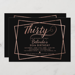 フェイクバラ金ゴールドスクリプトブラック30 招待状