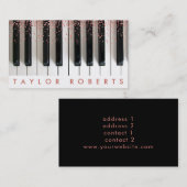 フェイクバラ金ゴールドピンクドットピアニスト音楽 名刺 (正面/裏面)