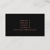 フェイクバラ金ゴールドピンクドットピアニスト音楽 名刺 (裏面)