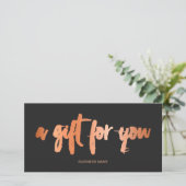 フェイクバラ金ゴールドフォイル灰色ロゴギフト券 (スタンド正面)