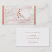 フェイクバラ金ゴールドフォイル音楽トレブルクレフ、 音符記号 名刺 (正面/裏面)