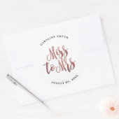 フェイクバラ金ゴールドブライダルシャワー貼り付けシール ラウンドシール (封筒)