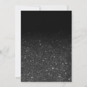 フェイクバラ金ゴールドブラックグリッター30th誕生日 招待状 (裏面)