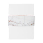 フェイクバラ金ゴールドホイル大理石モダン結婚高級 招待状ベリーバンド (裏面例)