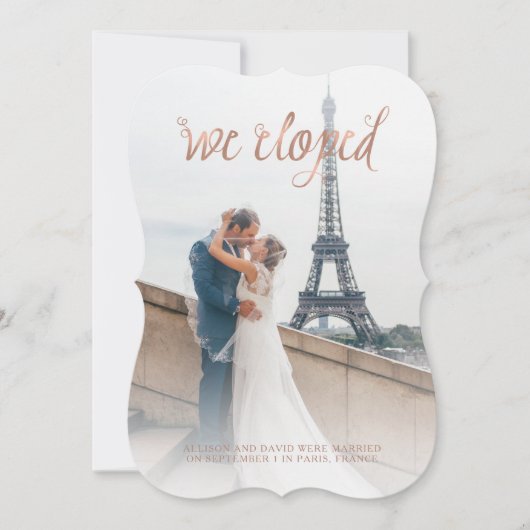 フェイクバラ金ゴールドルック | 我々は写真の発表を逃れた 案内状 (正面)