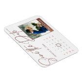 フェイクバラ金ゴールド写真の日付を保存 マグネット (右側)