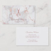 フェイクバラ金ゴールド大理石メイクアップアーティスト 名刺 (正面/裏面)