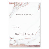 フェイクバラ金ゴールド大理石モダン折り畳み座席表 テーブルナンバー (正面)