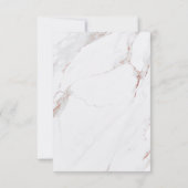 フェイクバラ金ゴールド大理石モダン高級QRコード 出欠カード (裏面)