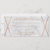 フェイクバラ金ゴールド大理石幾何学模様 |商品券 (裏面)