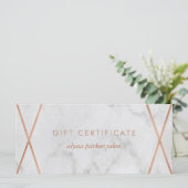 フェイクバラ金ゴールド大理石幾何学模様 |商品券 (スタンド正面)