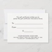 フェイクバラ金ゴールド幾何ハート |商品券 (裏面)