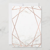 フェイクバラ金ゴールド幾何学 |大理石卒業パーティー 招待状 (裏面)