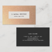 フェイクバラ金ゴールド微妙なグリッター美しいサロン 名刺 (正面/裏面)