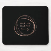 フェイクバラ金ゴールド抽象芸術ロゴ マウスパッド (正面)