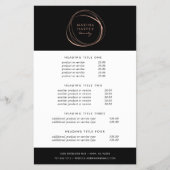 フェイクバラ金ゴールド抽象芸術 |価格とサービス チラシ (正面)