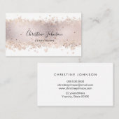 フェイクバラ金ゴールド箔エステティシャン 名刺 (正面/裏面)