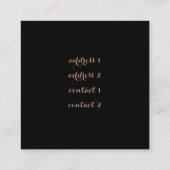 フェイクバラ金ゴールド箔デコール スクエア名刺 (裏面)