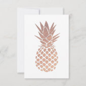 フェイクバラ金ゴールド箔パイナップル結婚ズ 招待状 (裏面)