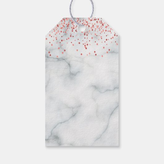 フェイクバラ金ゴールド紙吹雪感謝していユーザ書 ギフトタグ (裏面)