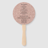 フェイクバラ金ゴールド結婚グリッター歓迎 ハンドファン (裏面)