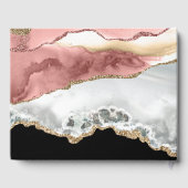 フェイクバラ金ゴールド鮮やかシックな宝石の宝石灰 ゲストブック (裏面)