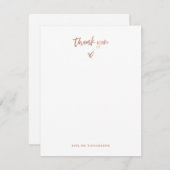 フェイクバラ金ゴールド | スクリプカジュアルトとハートありがとう ノートカード (正面/裏面)