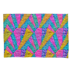 フェイクパッチワークインスパイアキルトボーホトロムペロエイル 枕カバー