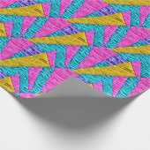 フェイクパッチワークキルトボホフォークアーインスパイアト ラッピングペーパー (角)