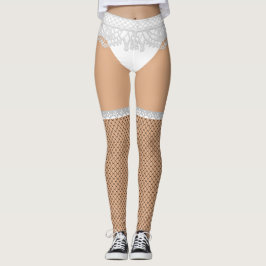 フェイクパンツ&フィッシュネットストッキング |いけなナース レギンス