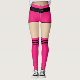 フェイクピンクショーツとソックスレギンス レギンス