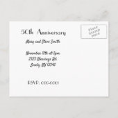 フェイクファーとダイヤモンドのパーティー招待状 インビテーションポストカード (裏面)